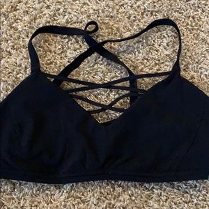 Lululemon stewpot black sports bra size 8